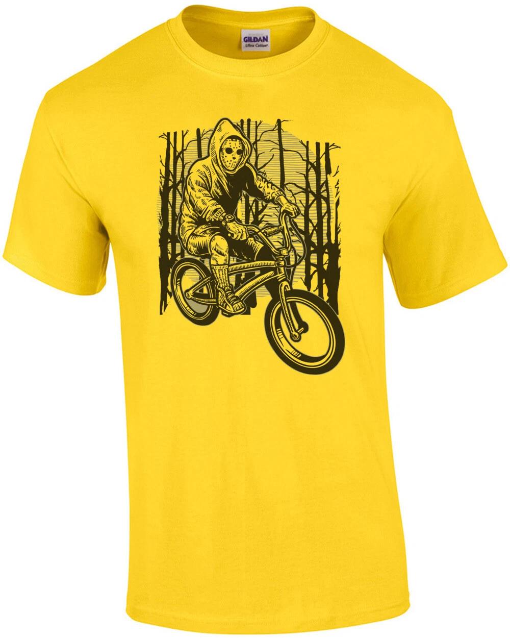 Jason Riding Bicycle Grungy T-Shirt M
