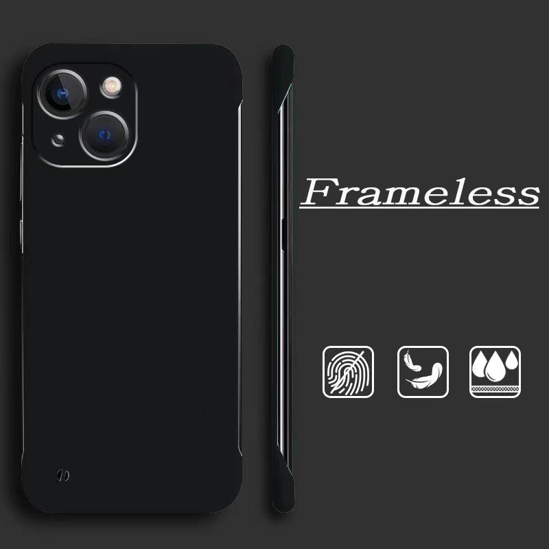 

Модный тонкий безрамочный чехол для iPhone 16 Pro Max 15 Plus 14 13 12 11 Pro X XR Xs Max 7 8 Plus SE2 SE3 чехол Hard Scrub PC Candy Color iPhone 11