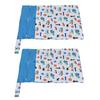 2Pcs Stroller Hanging Bag Baby Products Storage Parquet Double Zipper Pocket Wet Dry Separation