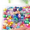 990Pcs Clay Beads Bright Color Various Styles DIY Clay Bead Kit for Jewelry Bracelets Necklaces Making 15 Grids 990Pcs