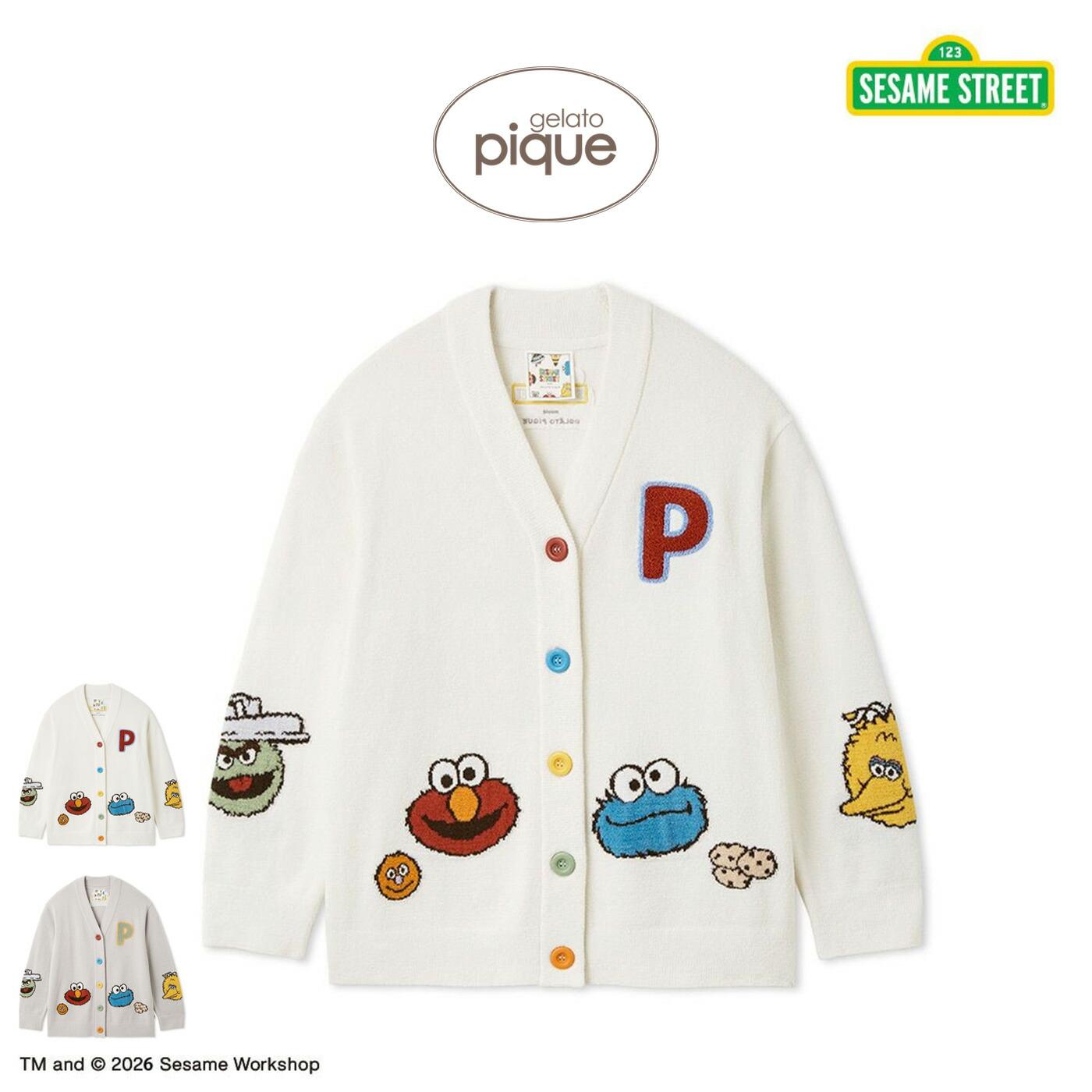 (Up to 10 times the super points back festival) Gelato Pique gelato pique SESAME STREET Airy Moco Applique Cardigan pwnt261111 Gelato Pique Sesame