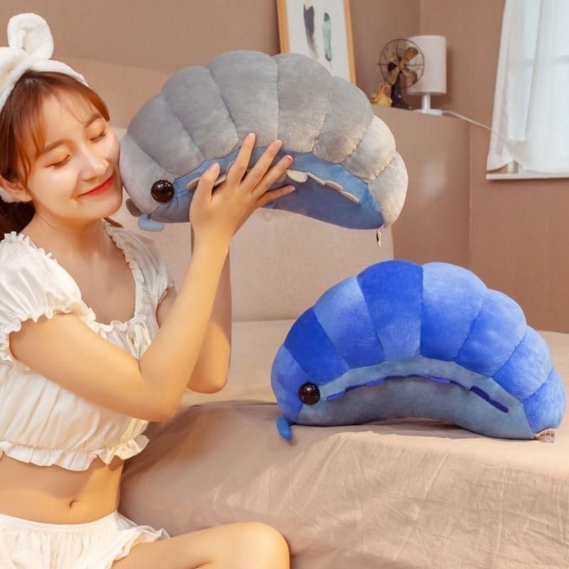 Cute Stuffed Animal Pill Bug Caterpillarpill Bug Toy, Perfect As a Gift for Birthdays, Christmas, Anniversaries, or Any Special Occasion (gray)