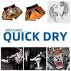 Tiger Muay Thai Kickboksing Boksing MMA UFC Fritidsshorts Gym Sport Unisex Menn Kvinner Trening Hurtigtørkende Trykk Elastisk Høy midje Trening