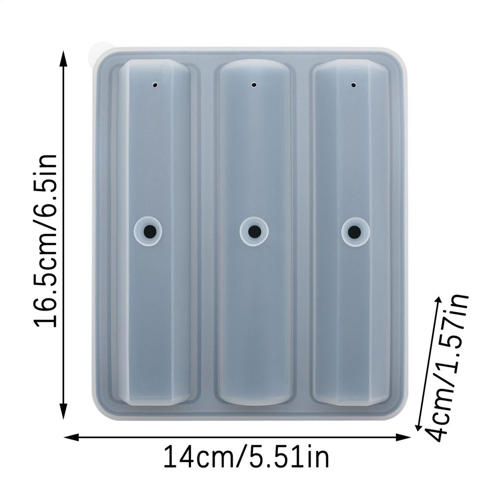 Ice Molds Silicone Ice Trays Cube Mold Silicone 3 Grid Rhombus Shaped Reusable Mould Easy Release Kitchen Tools Bar Supplies For