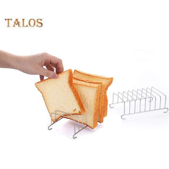 Nerezový stojan na chléb 8-drážkový držák toastů pro vzduchovou fritézu Obdélníkový stojan na toasty do kuchyně Nerezový stojan na chlazení chleba Víceúčelový stojan na toasty