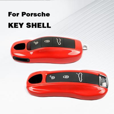 For Macan 95B Cayenne 92A Panamera 971 Cayman 718 Boxster 982 911 Taycan 2014-2025 Solid Color Car Key Case Cover Shell