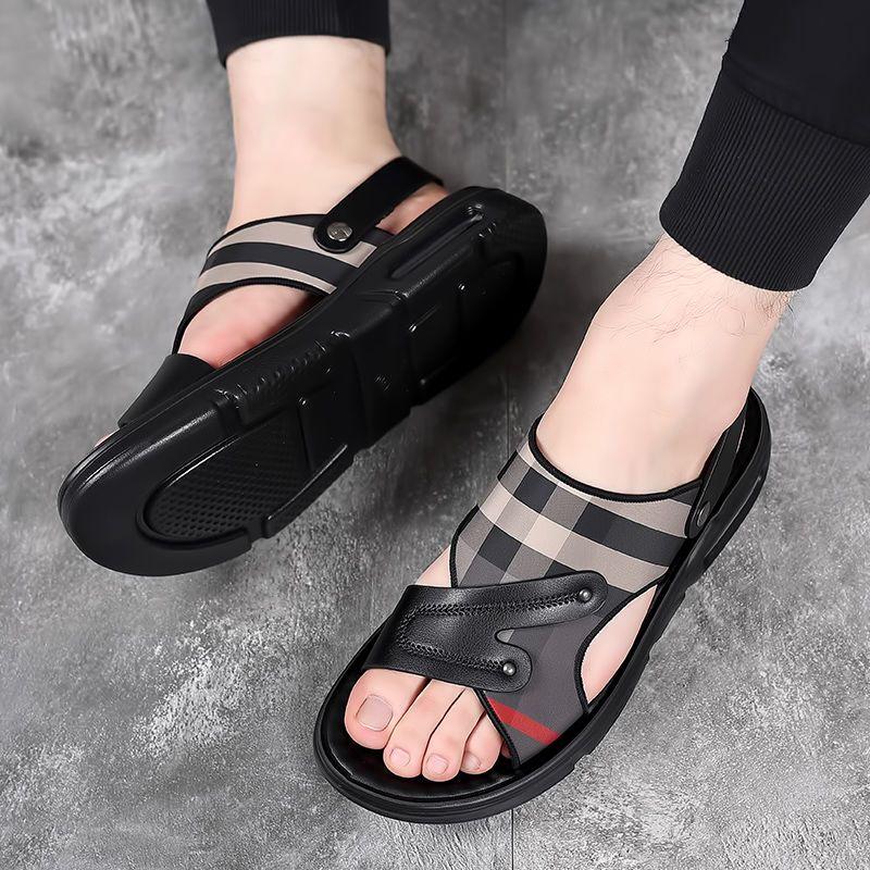 Flat Slippers Man New Summer Air Cushion Sports Slides Men Non-slip Soft Bottom Outdoor Beach Men Sandals