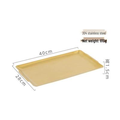 Platou dreptunghiular din oțel inoxidabil Wutuo pentru grătar și servire