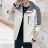 Hooded Splicing Large Size Men's Spring, Autumn and Winter Korean Version of Trendy Casual Jacket