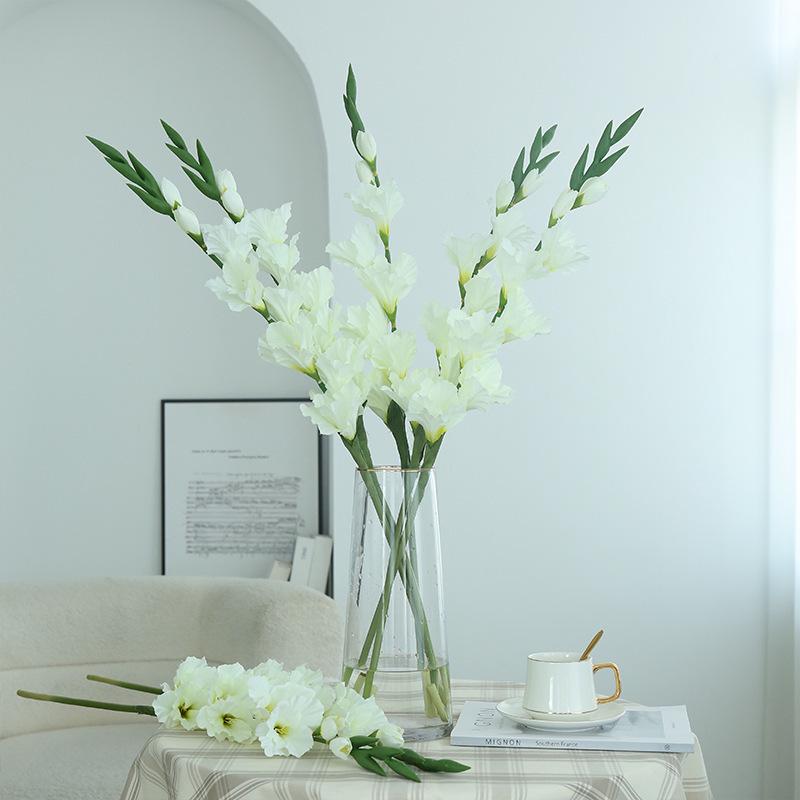 High-Quality Long-Stemmed Silk Gladiolus Artificial Flower for Home and Dining Table Decor