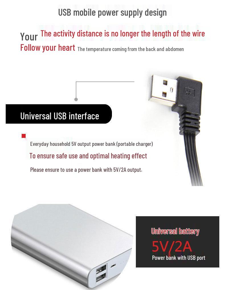 USB Elektrisch Beheizte Fleecegefütterte Warme Hose für Mittelalte & Ältere