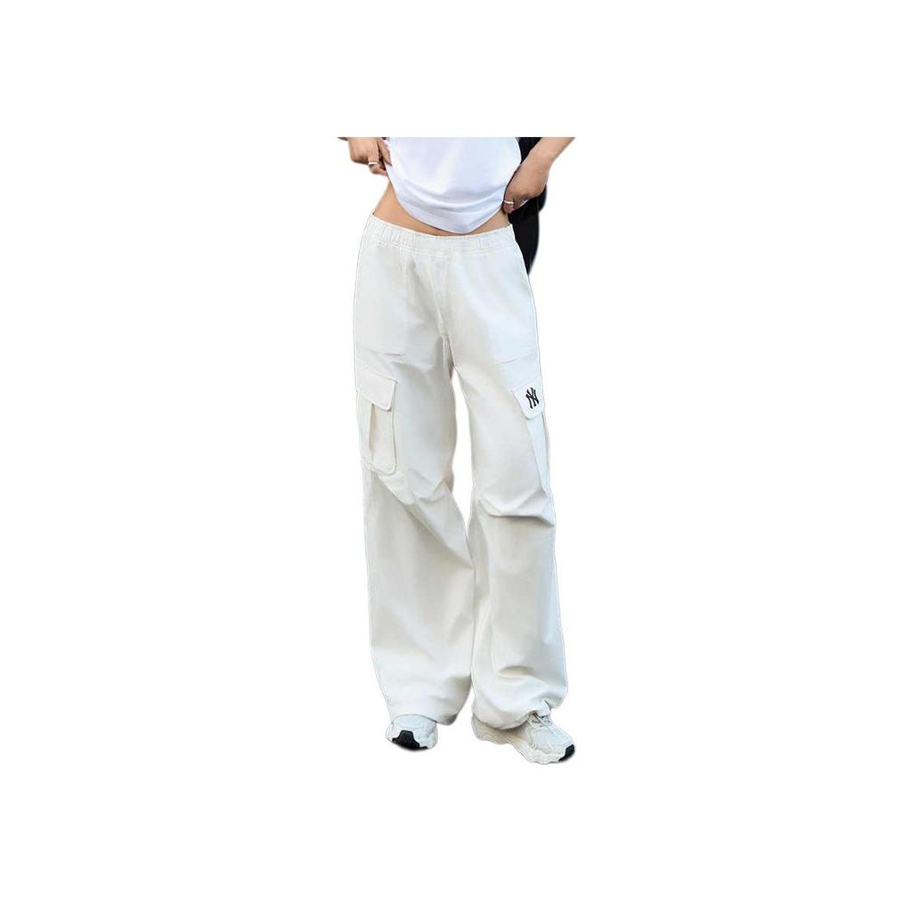 New MLB New York Yankees Cargo Pants Women's Ecru 3FWPB0353-50IVS