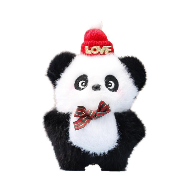 Plush Panda Toy Keychain With Soft Short Plush For Girls Gift Collection