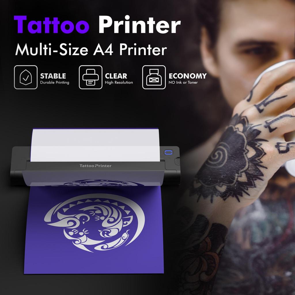 A4 Bluetooth Wireless Tattoo Thermal Printer