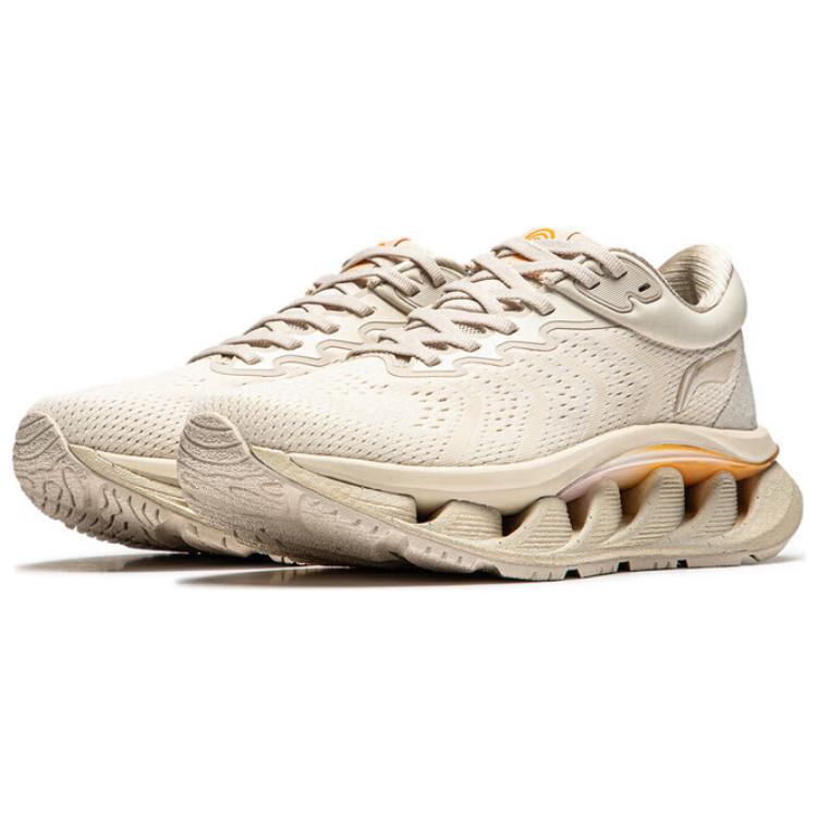 Li Ning Non slip Lightweight Running Shoes Women's Oat Gray AZGU006-3