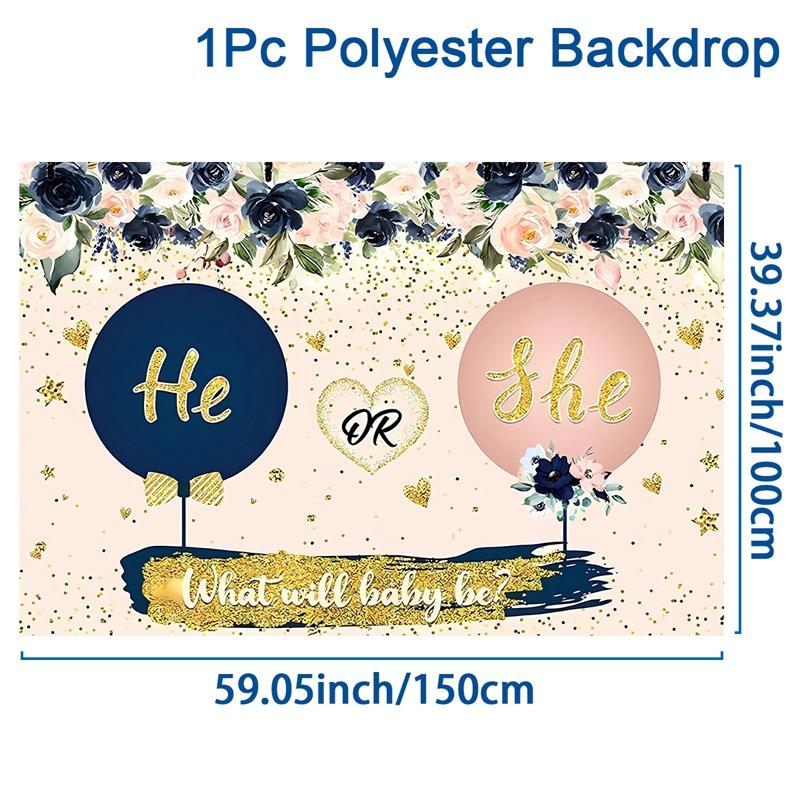 Ggender Reveal Backdrop Photocall Ggender Reveal Party Banner Background Happpy Birthday Pary Decor Kids Boy Girl Baby Shower