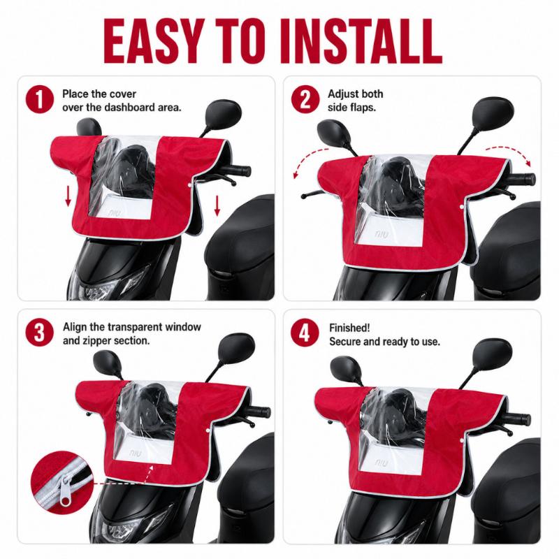 Universal Motorcycle Front Rain Cover Waterproof Sun Protection Dustproof Dashboard Rain Coats Motorcycle Dashboard Rain Cover