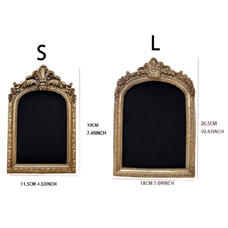 Vintage Inspired Earring Necklace Display Stand Flannel Lined Resin Frame Jewelry Organizers For Home Store Decoration