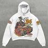Street Trendy Brand Skull Pullover Sweater Digital Printing Casual Loose Hooded Sweater