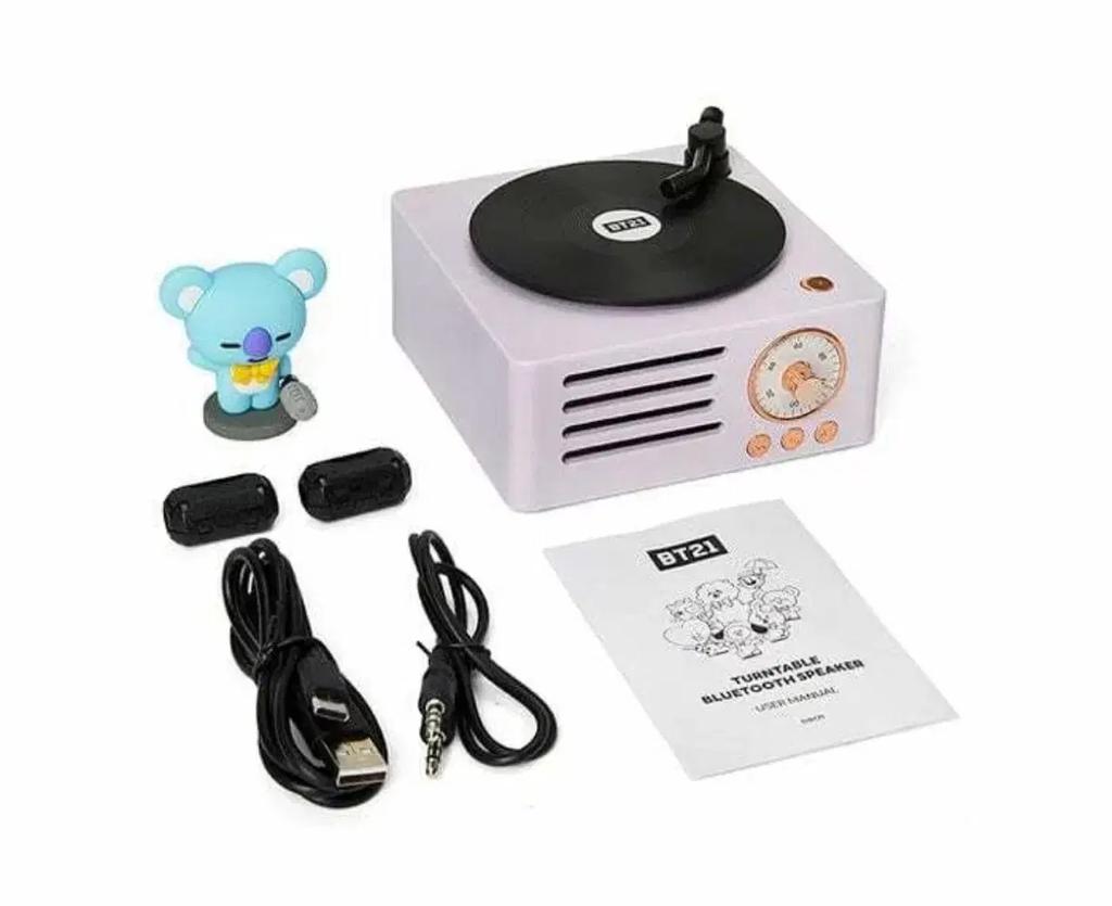 BTS BT21 Turntable Bluetooth Speaker Koya New Product