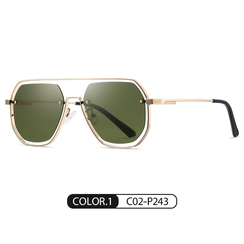 New Metal Polarized Sunglasses JS8575Outdoor Sun Protection Driving Sunglasses Fashionable Men s Square Frame Sunglasses 60-14-145
