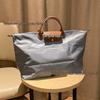High-Quality Dragon-Inlaid Cowhide Travel Bag: Large, Lightweight, Waterproof Nylon Shoulder Handbag