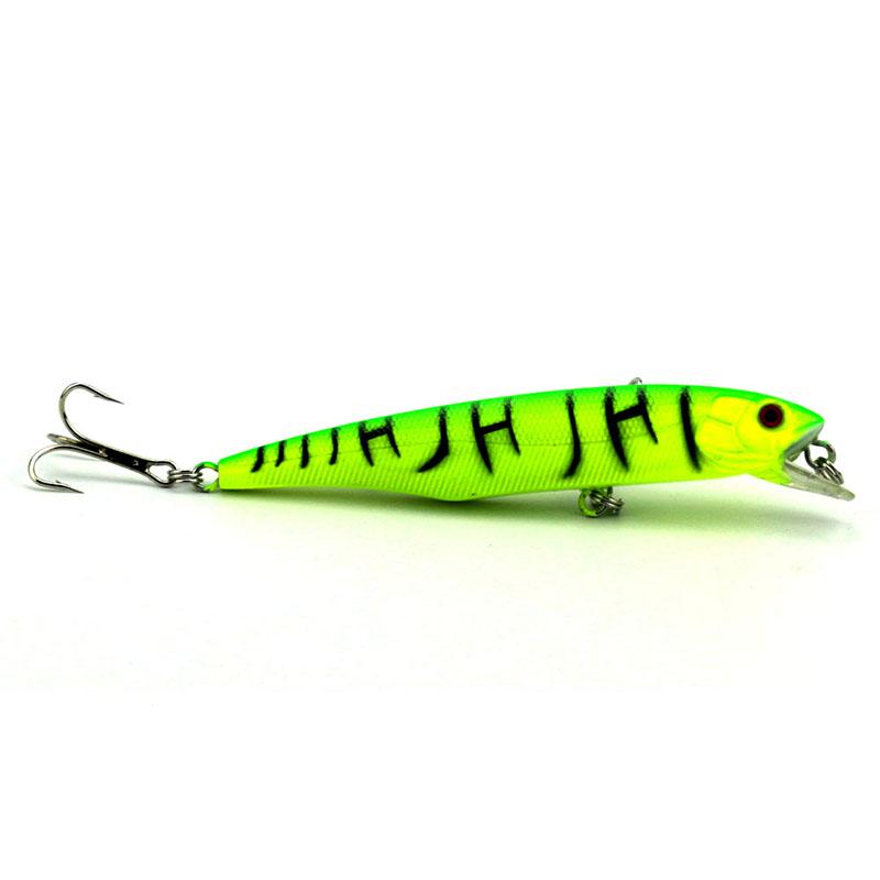 HENGJIA 1ks Rybářská návnada Minnow Wobler Realistická návnada na štiku Plastová tvrdá návnada Rybářské náčiní