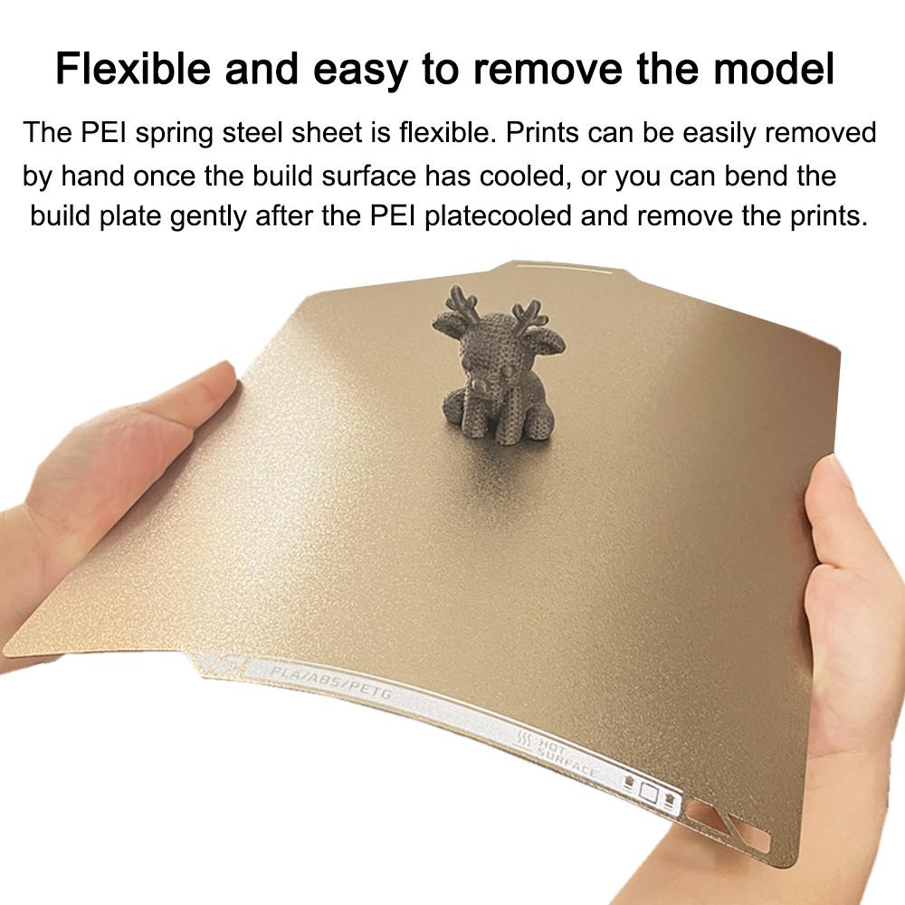 PEI Sheet For Bambu Lab P2S Build Plate 257x257mm 0.5mm Thickened Plate Double-sided Heated Bed for BambuLab P2S Accessories