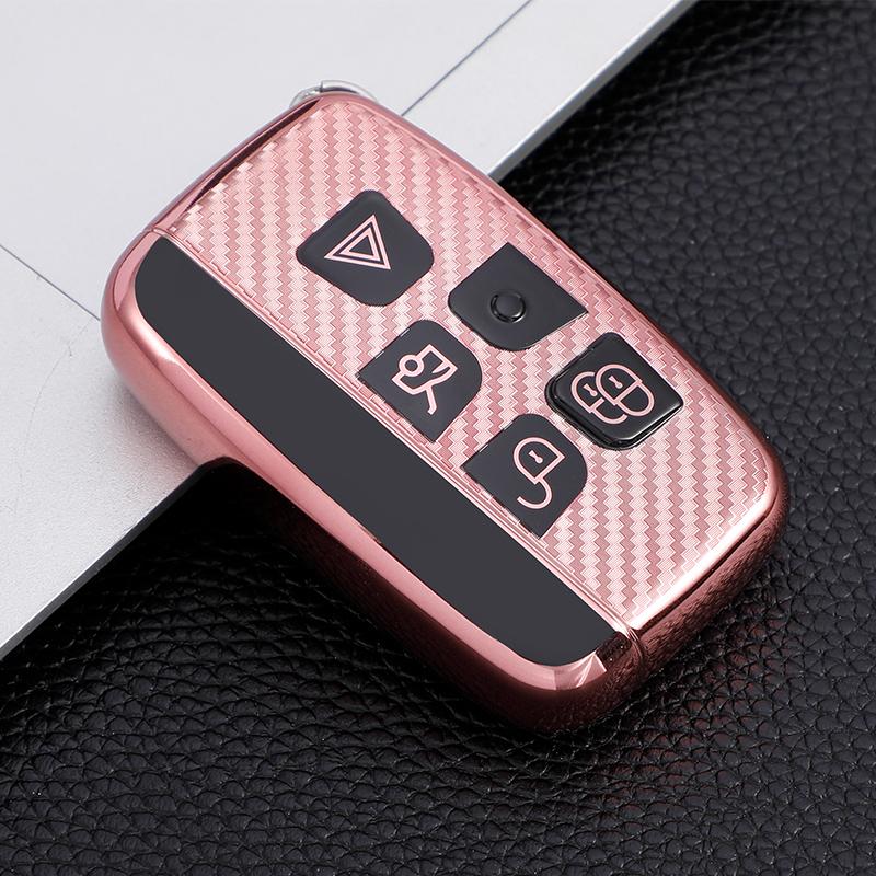 Fashion TPU Car Key Case Cover for Land Rover Range Rover Sport Discovery 3 4 Elander 2 Evoque Accessories Holder Shell Keychain