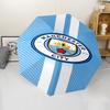 Manchester City Football Club Print Automatic Umbrella, 8 Rib Iron Frame, Plastic Handle, Suitable for Outdoor Travel &Daily , Ideal Gift