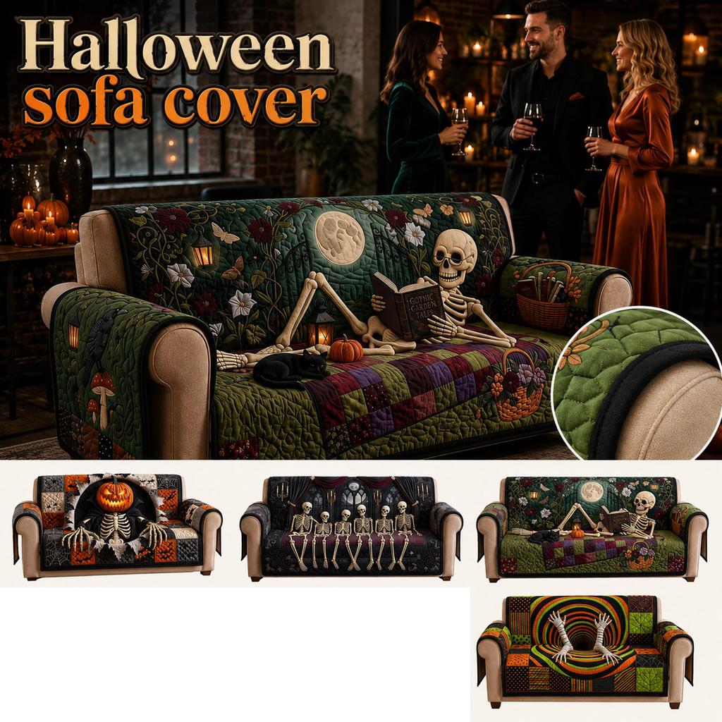 Halloween Pumpkin Sofa Slipcover 72 76 Inches for Couch Living Room Decor