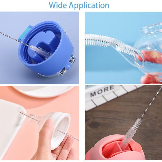 3 In 1 Cup Lid Cleaning Brush, Crevice Cleaner Brush Set for Water Bottle, Multifunctional Portable Straw Cleaner for Cup Lid Gap 3Pack