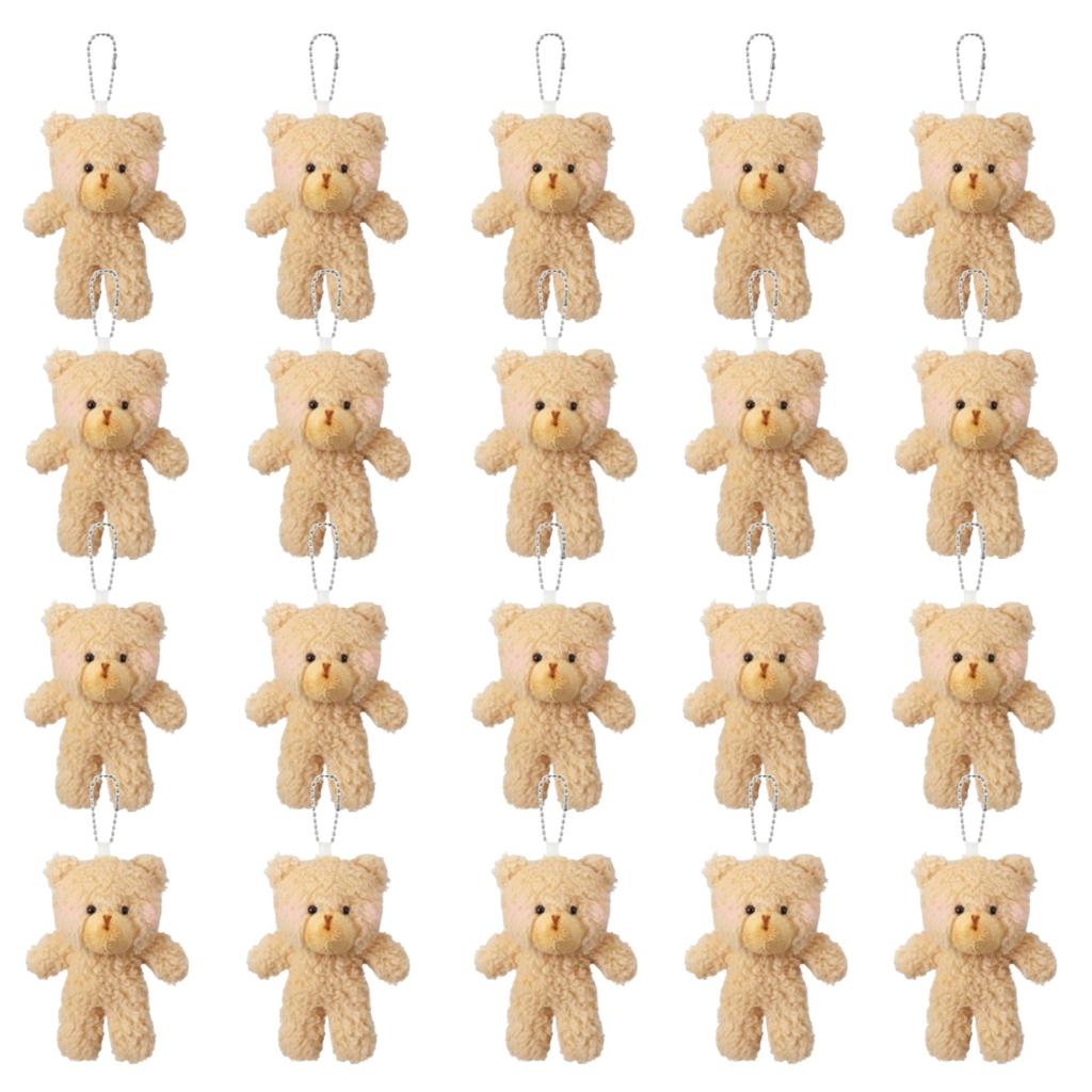 10/20/30pcs 4.7In Teddy Bears Stuffed Plush Toy Bear Plush Doll Keychain Craft Pendent DIY Wedding Birthday Christmas Party Gift