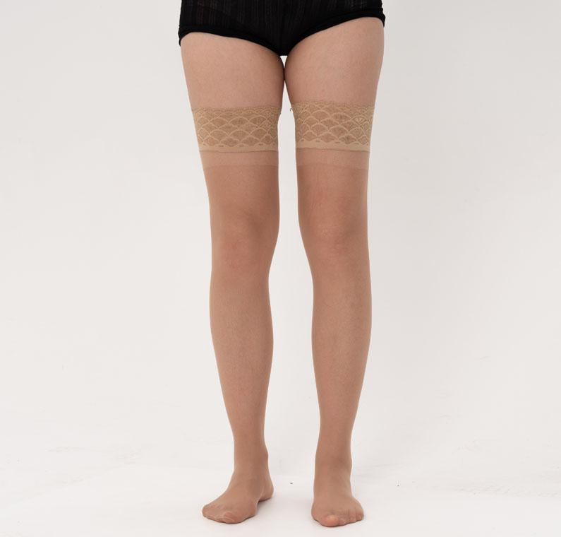 

Export Large Size Ultra Thin Lace Lace Stockings Over The Knee Stockings Solid Color Covered Silk Stockings XL