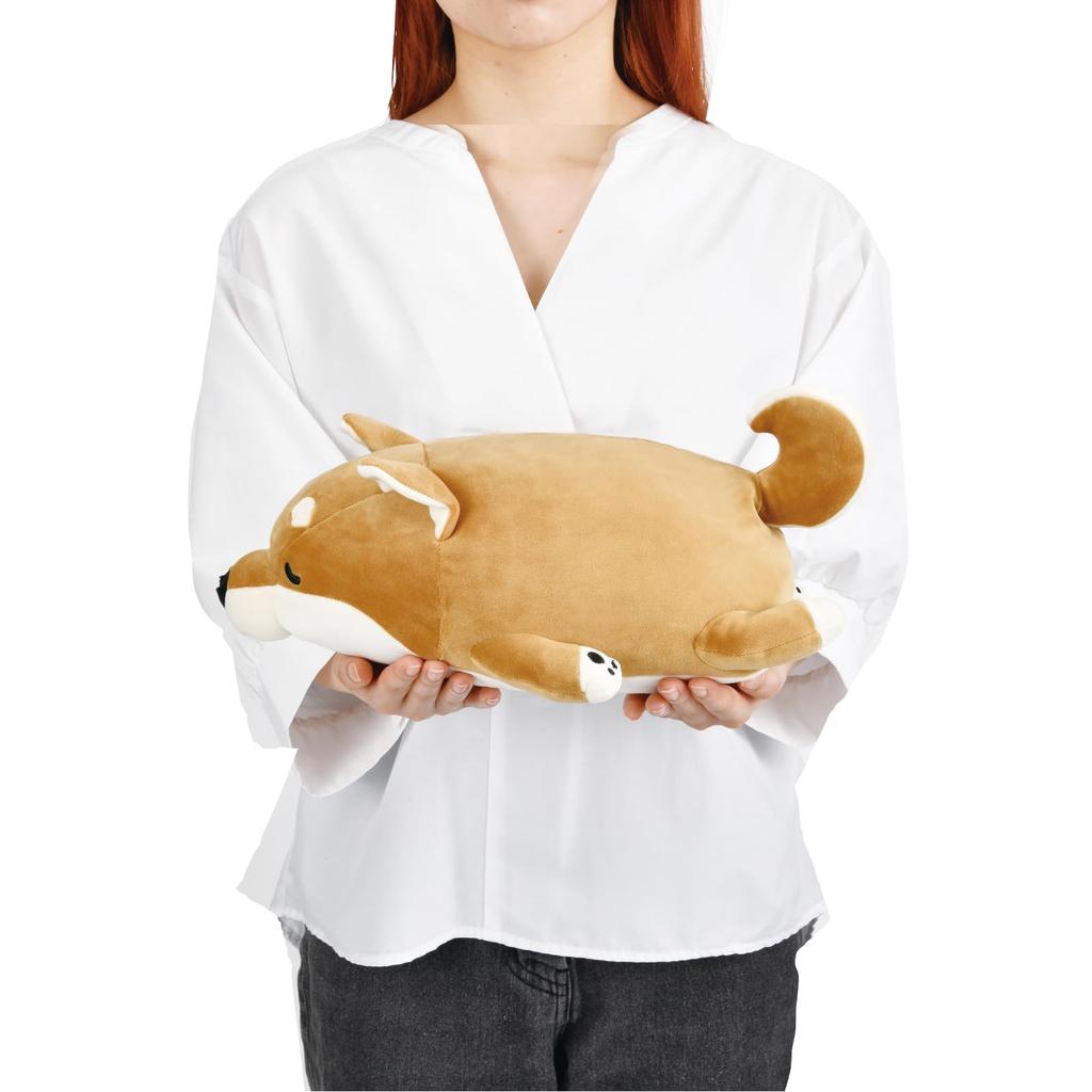 Livheart Cojín Cilíndrico de Poliéster Animal Malvavisco Kotaro el Peluche Shiba Inu (Longitud total aproximada. 27cm) 48656-44