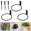 Hochwertig Brandneu Lagerregal Blumentopf Wandmontiert 3 Stück Balkon Ringhalter Schwarzer Fester Ring Gartenhalterung