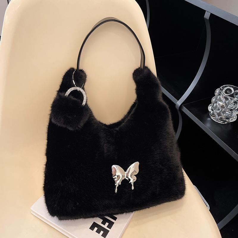 Large Capacity Plush Bag, New Women's Bag, Lazy Premium Plush Shoulder Bag, Commuter Tote Bag.