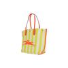 Longchamp Le Roseau Essential 32 Pferde-Print Druckknopfverschluss Baumwoll-Canvas Mit Lederbesatz Tragetasche Damen Tragetaschen Gelb Weiß 10090HCSH30
