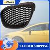 Grill sportowy bez znaczka z siatki czarny przedni grill o strukturze plastra miodu kompatybilny z Seat Leon MK2 1P 2006-2009