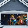 Weihnachts Garagenbanner - Krippenszene mit Stern und Heiligen Drei Königen Geeignet für Außen- und Innendekoration