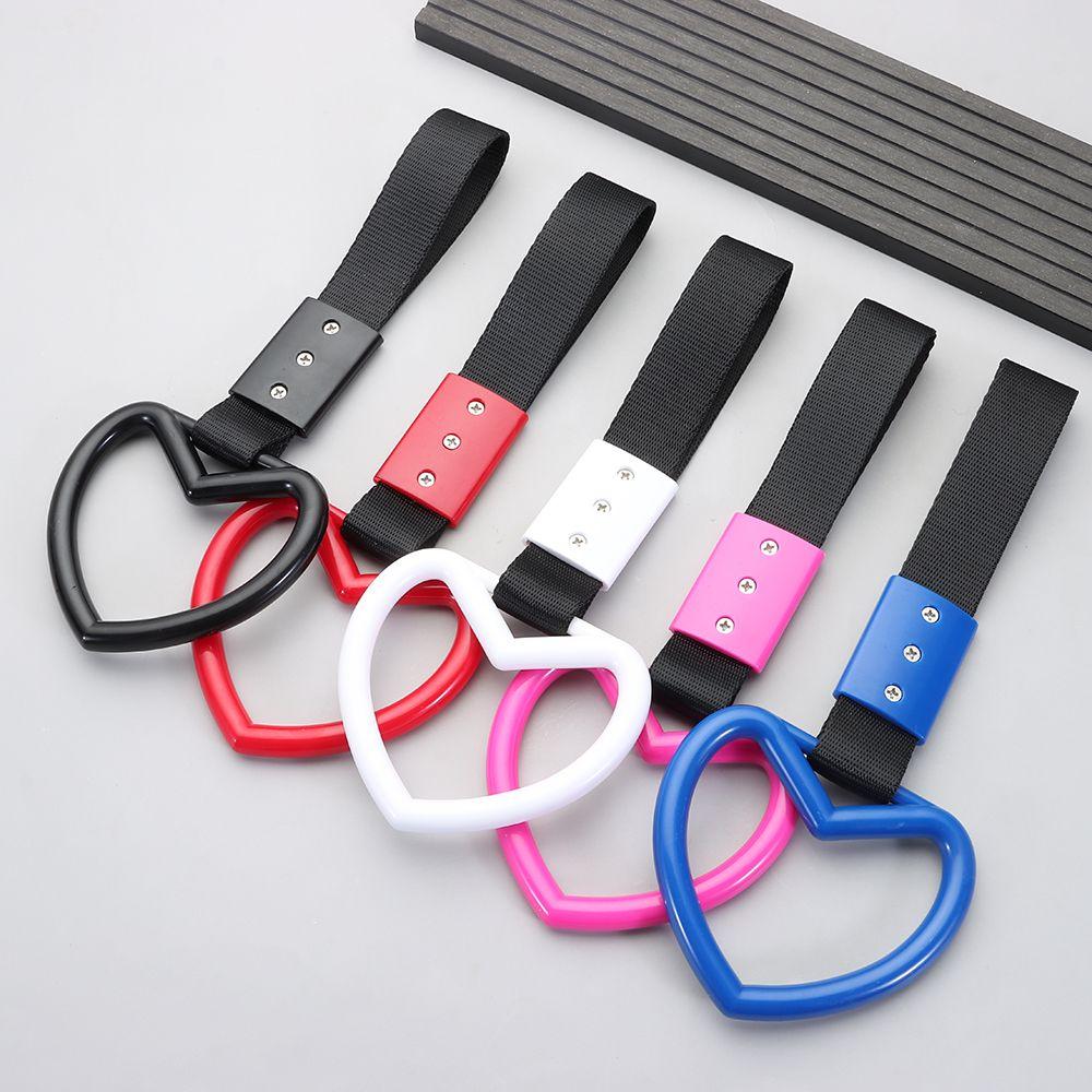 Drift Bus Subway Handle Charm Heart Shape Strap Handle Strap Car Accessory Tow Ring