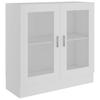 vidaXL Vitrinenschrank Weiß 82,5x30,5x80 cm Holzwerkstoff