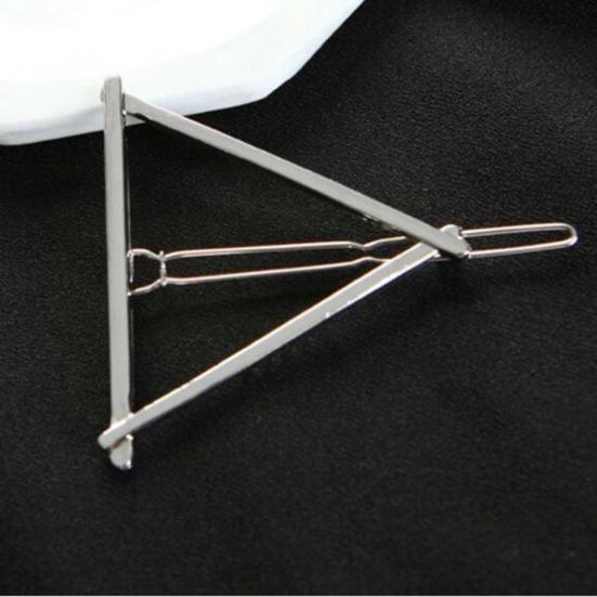 Fashion Alloy Hollow Moon Circle Triangle Bangs Hair Clip Women Hairpin Barrette