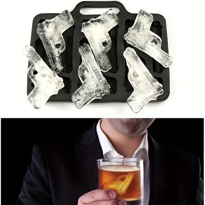 Einzigartige pistolenförmige Silikon-Whiskey-Eiswürfelform DIY Barzubehör Schokoladenbonbonform Kaltgetränk Cocktail Wein Eisbereiter