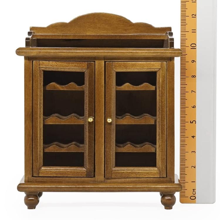 Miniature Wine Cabinet Dollhouses Kitchen Living Room Accessories for 1/12 Dollhouses Crafting and Miniature Scene Decors