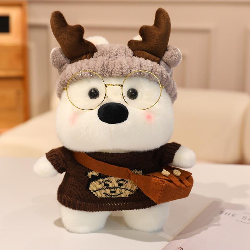 Cartoon Cute Dressing West Highland Doll Plush Toy Puppy Dog Doll Girl Company Soothing Doll