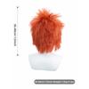 Orange Explosive Spiky Top Upward Fluffy Layered Medium Wig, Synthetic Edgy Style for Cosplay