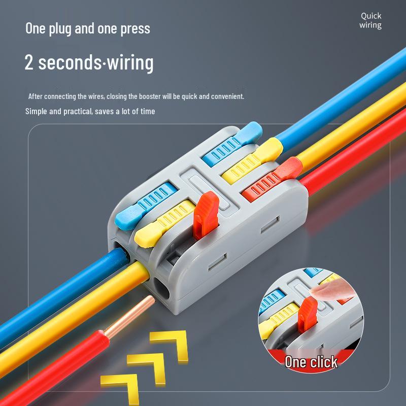 PCT Quick 2-in 2-out Waterproof Wiring Terminal 2-Position Plug-in Wire Connector