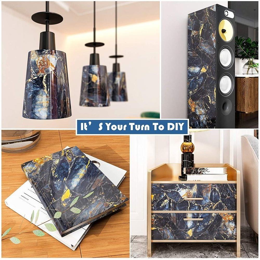 Waterproof Marble Vinyl Film Self Adhesive Wallpaper for Bathroom Kitchen Cupboard Countertops Contact Paper Home Decor Stickers