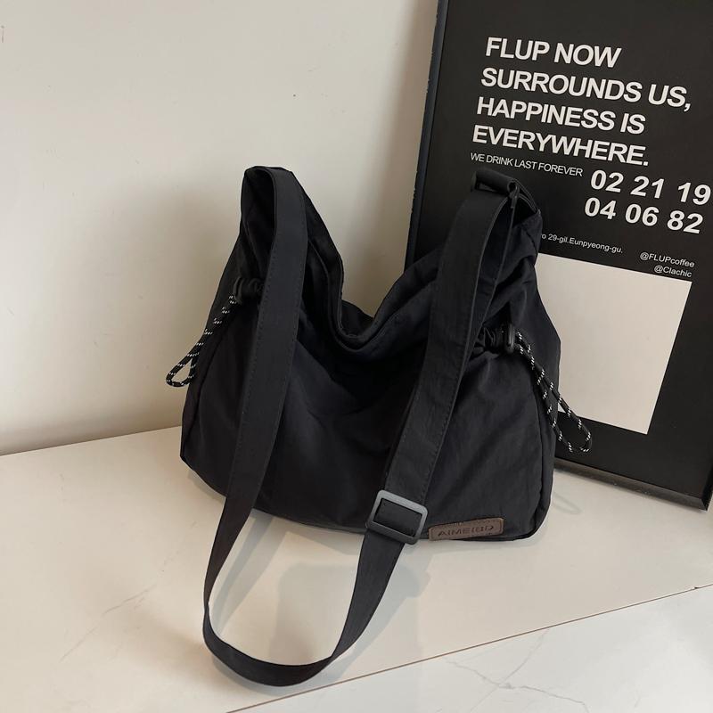 Drawstring Crossbody Bag Women's Shoulder Bag Large Capacity Tote Bag